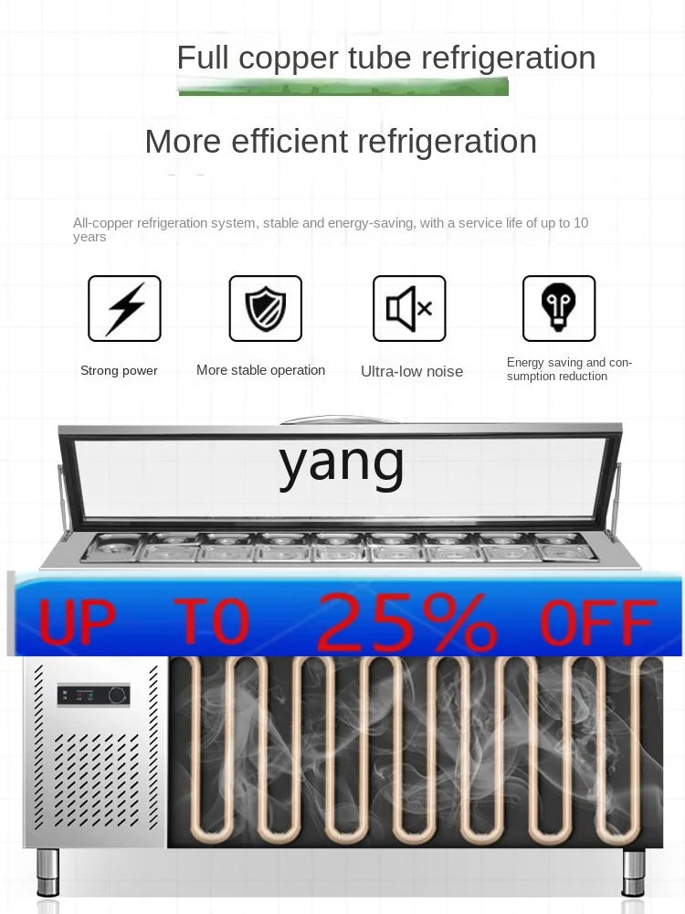 

CX прорезящий салат, коммерческая охлаждаемая витрина для пиццы, фруктов, рыбалки, верстак для хранения свежести