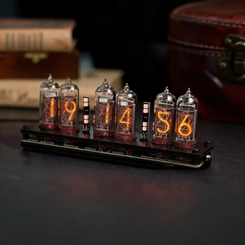 Art Glow Tube Clock Luxury Aesthetic IN14 Tube Clocks Modern Minimalist Desktop Clock Creative Table Decoration Accessories
