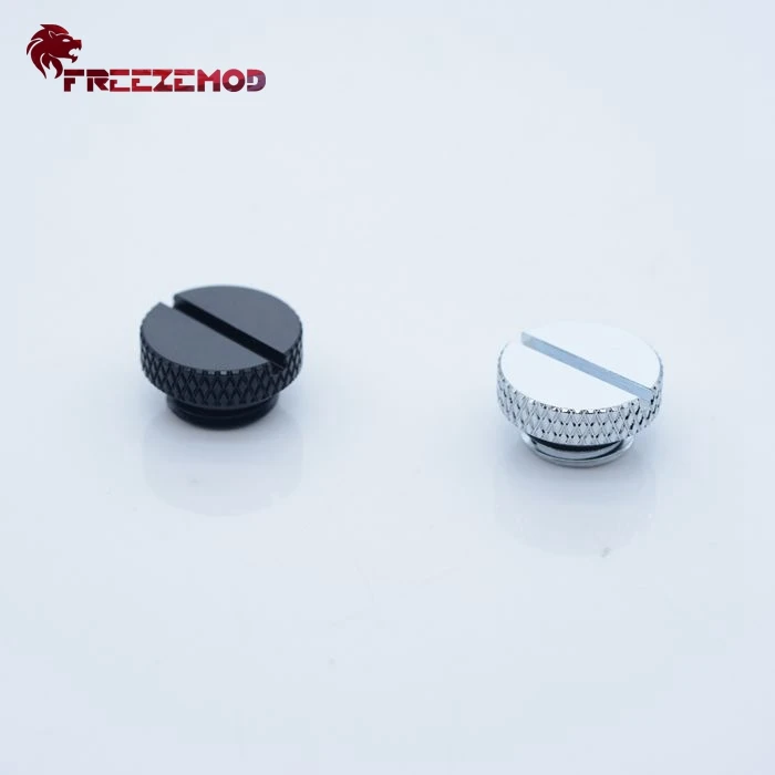 FREEZEMOD PC Water Cooling Hand-Tightened Straight Stop Plug HDT-BA1 - Coin-Shaped Anti-Leak Lock Water Stop Fitting