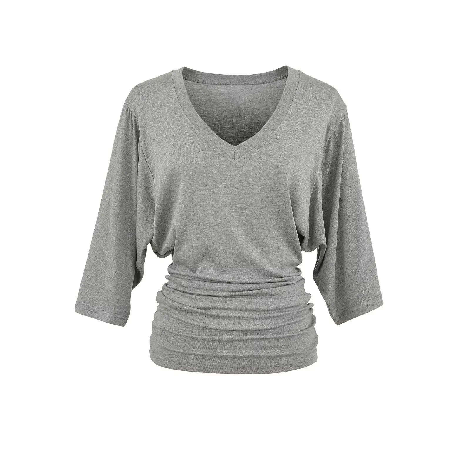 Minceur v-ne 3/4 Sve t-shirt Dr femmes coupe ample jupe ort ceinturée tenue décontracté saison d'été origine chinoise