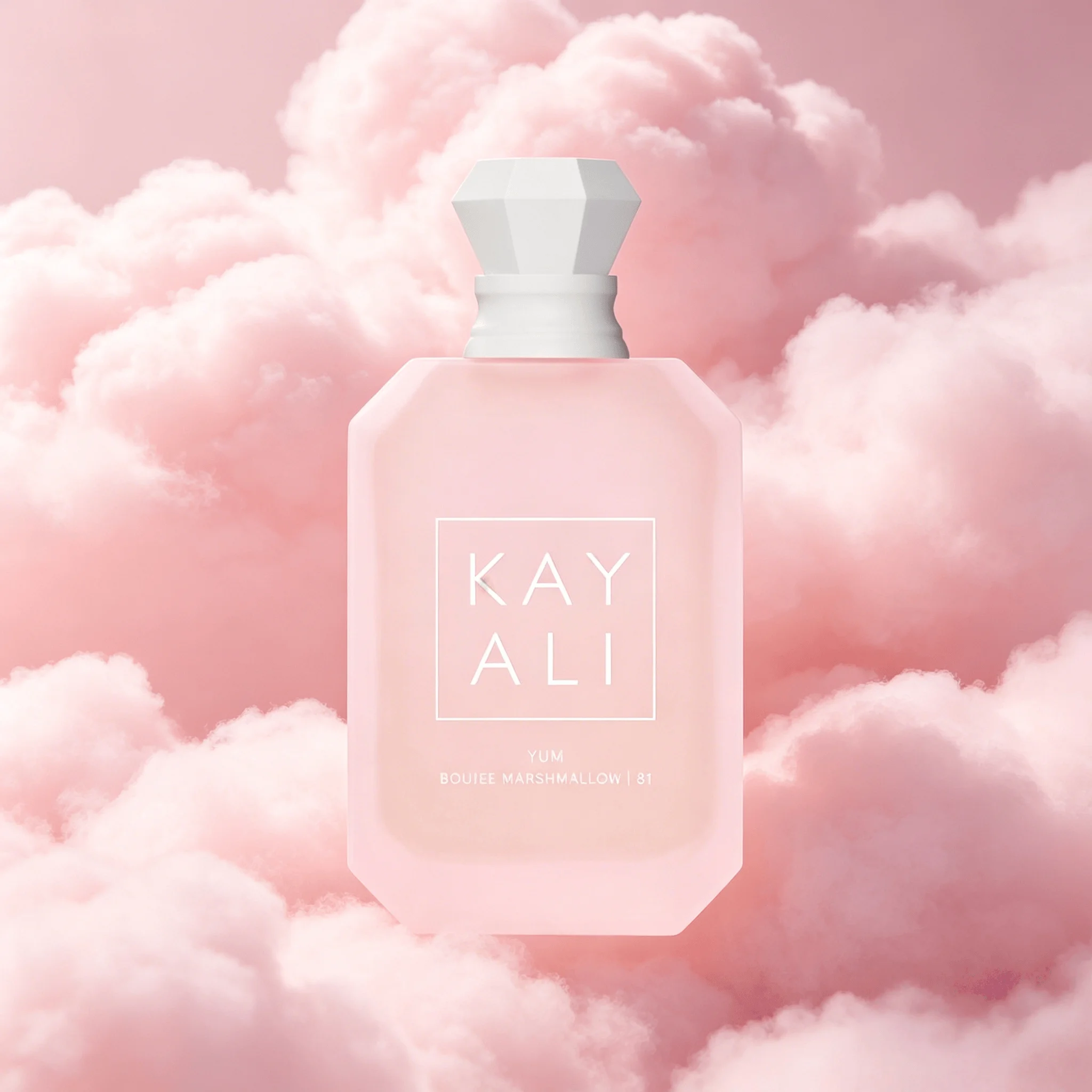 Kayali (81) Yum Boujee Marshmallow Eau de Parfum, Fragancia Dulce y Cremosa de Larga Duración para Mujer, Perfume en Botella Rosa Mate, Aroma de Ensueño, Regalo para Damas