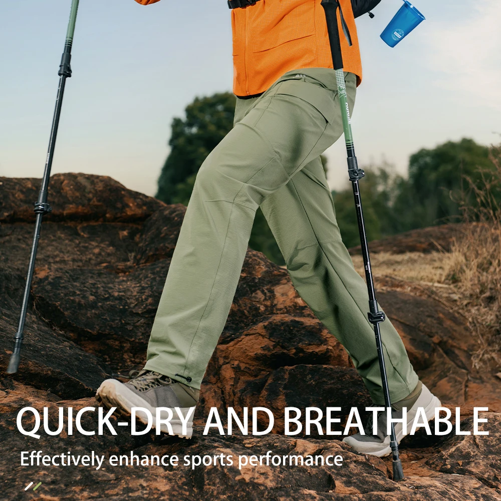 AONIJIE FM5218 Pantaloni sportivi ad asciugatura rapida da uomo Pantaloni da alpinismo da escursionismo traspiranti per esterni Pantaloni dritti da corsa impermeabili