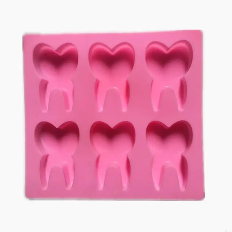 H9EC Siliconen Mini Tooth Mold Handmade Soap Cake Making Resin Casting Fondant Mold