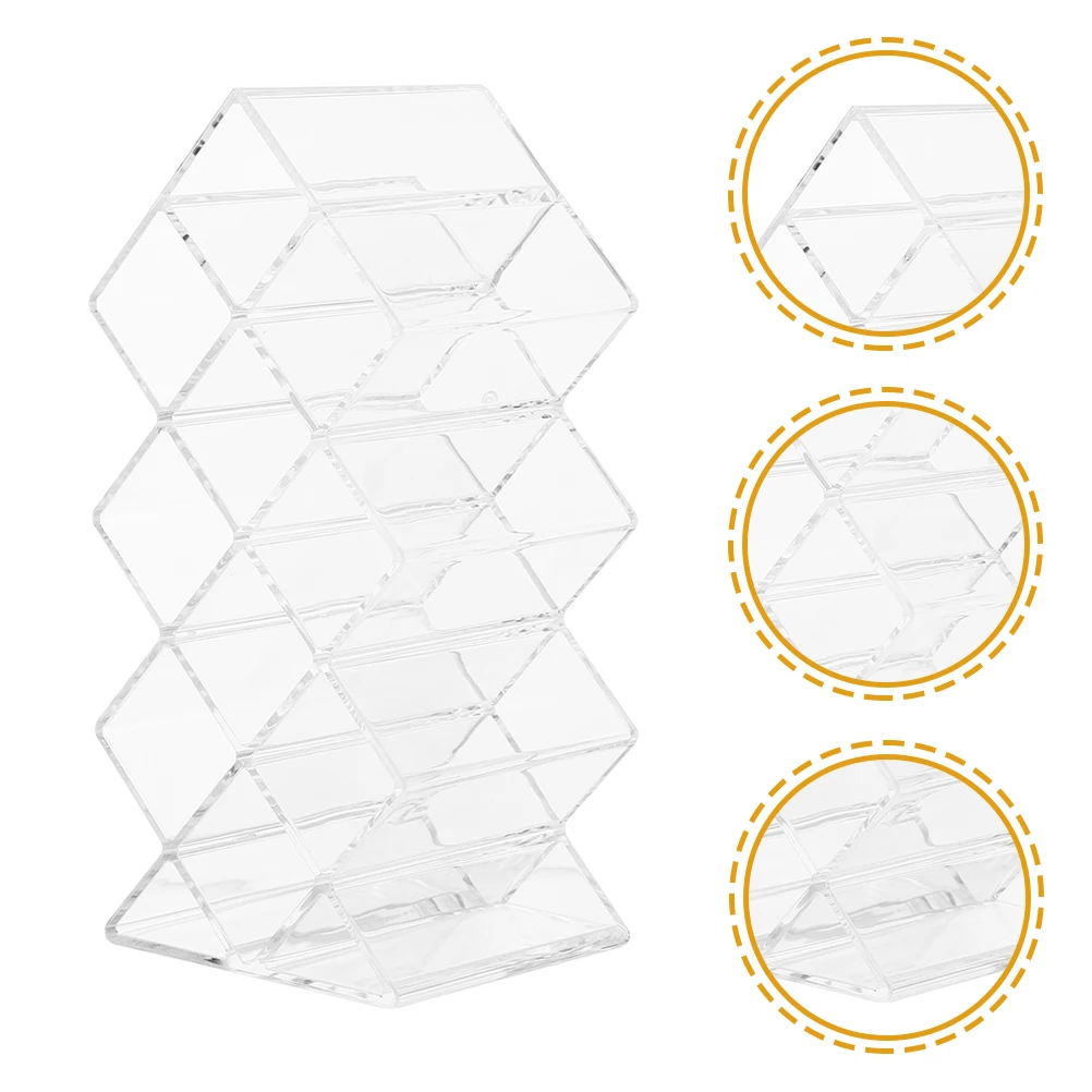 

3pcs Clear Fish Shape Lipstick Organizer Transparent Storage Rack For Lip Gloss Display Stand Supplies