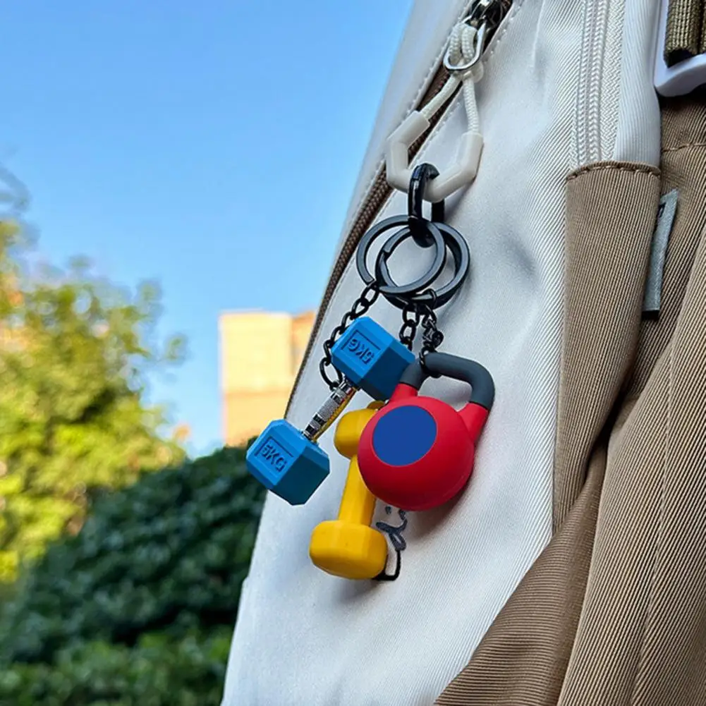 سلسلة المفاتيح هدية فكرة دائم البسيطة الدمبل قلادة المفاتيح لحقيبة الهاتف الخليوي المحفظة الزخرفية كيرينغ لحقيبة اليد سيارة #5