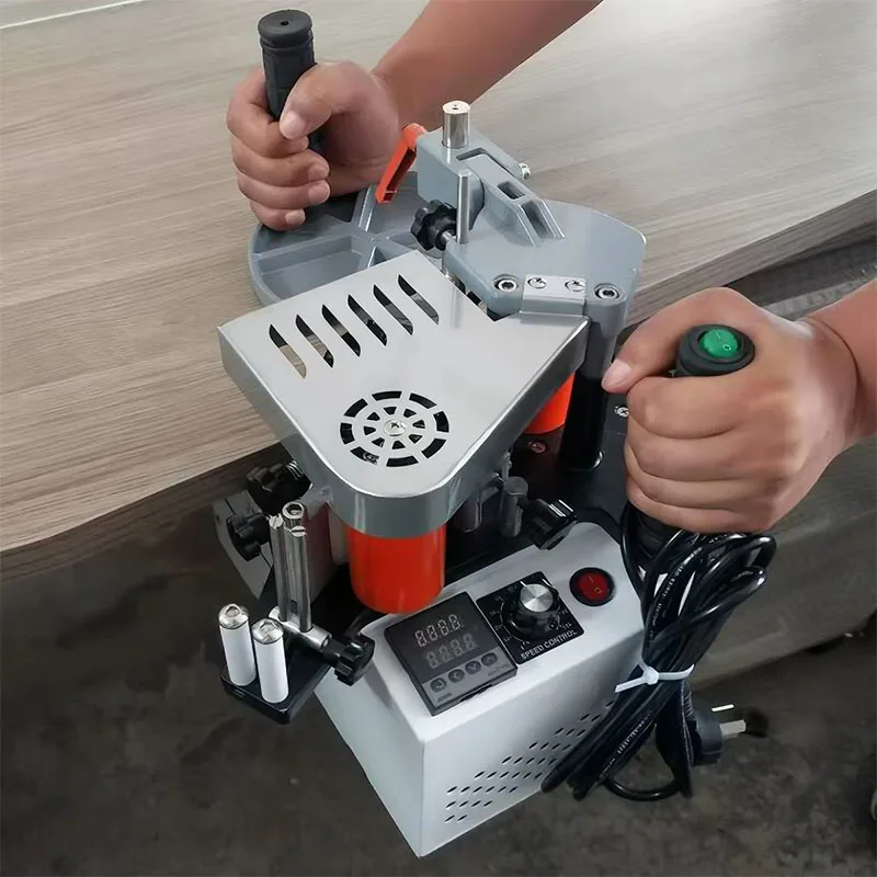 220V Edge Banding Machine Double Side Gluing Portable Edge Bander PVC Woodworking Edge Banding Machine