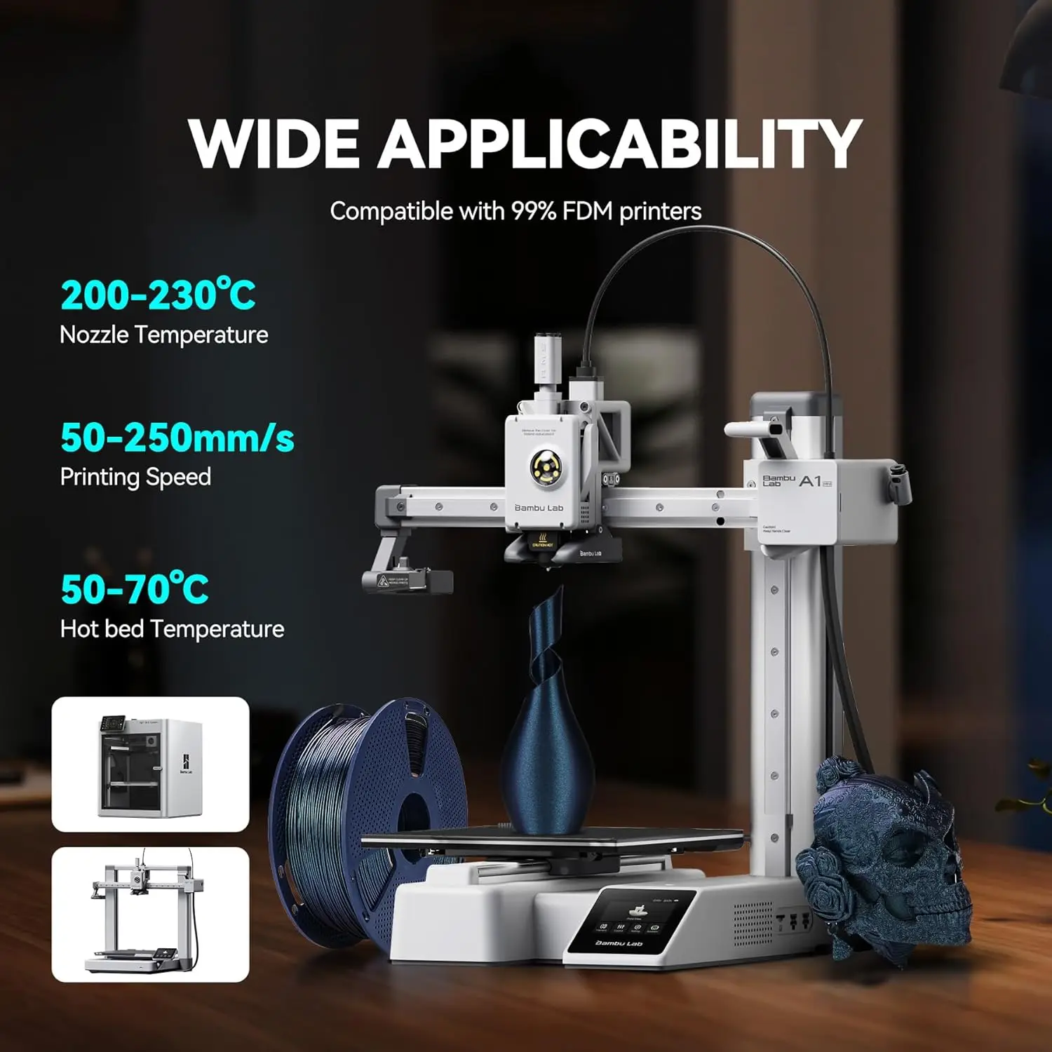 JAYO PLA Galaxy .75mm Filament 3D 5 rolek/zestaw Zmieniający Kolor Perłowy Brokatowy Filament PLA do Drukarek 3D FDM — zdjęcie produktu 6