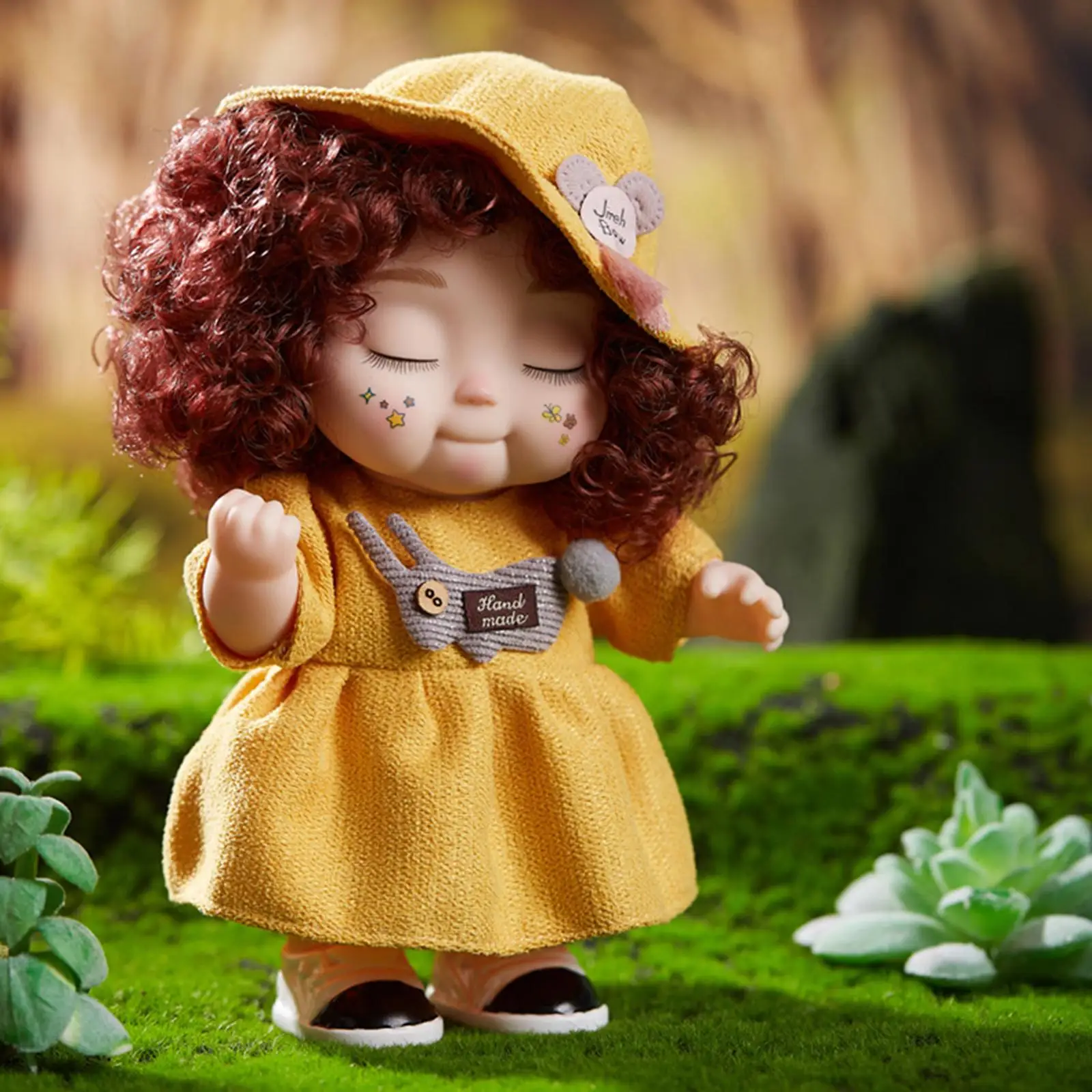 

Adroable 23cm 1/6 Girl Doll Toy Random Style for Parts Role Full Set Clothes Wig Gift Dress up Flexible