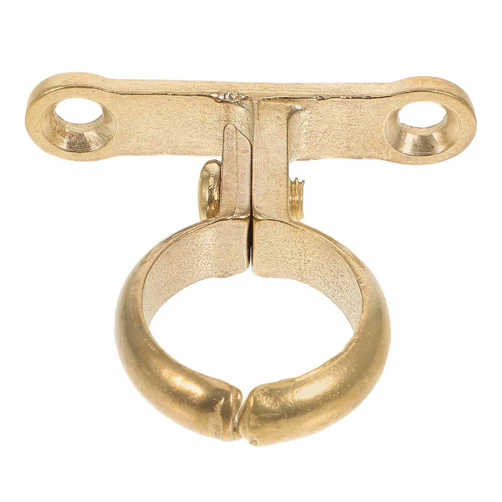 Heavy Duty Brass Pipe Clamp Bright Yellow Secure Fit for Water Pipes Drainage Systems Air Conditioning Tubing Pipe Support
