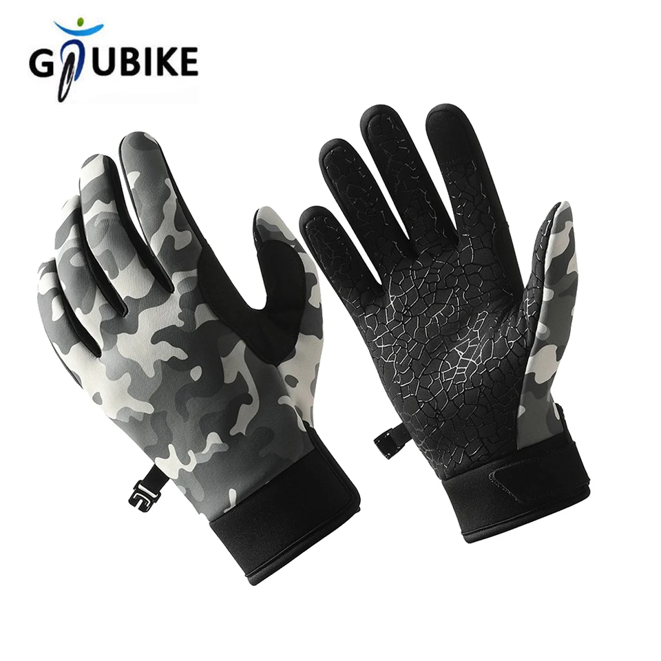 GTUBIKE الشتاء قفازات ركوب الدراجات للرجال النساء الدافئة الصوف ركوب الدراجات قفاز لركوب الدراجات قفازات مقاوم للماء لمس الملحقات #1