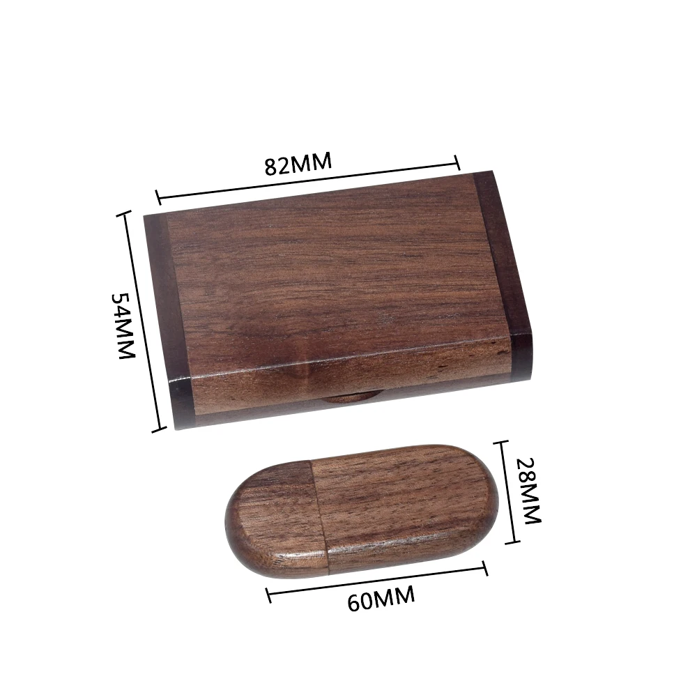 Unidad Flash USB 2,0 de madera con caja de regalo, Pendrive de capacidad Real para fotografía, 64GB/32GB/16GB/8GB, 4GB