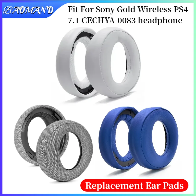 

Protein Leather Earpads Cushions for Sony Gold Wireless PS4 7.1 CECHYA-0083 Headphones, Replacement Ear Pads Headset