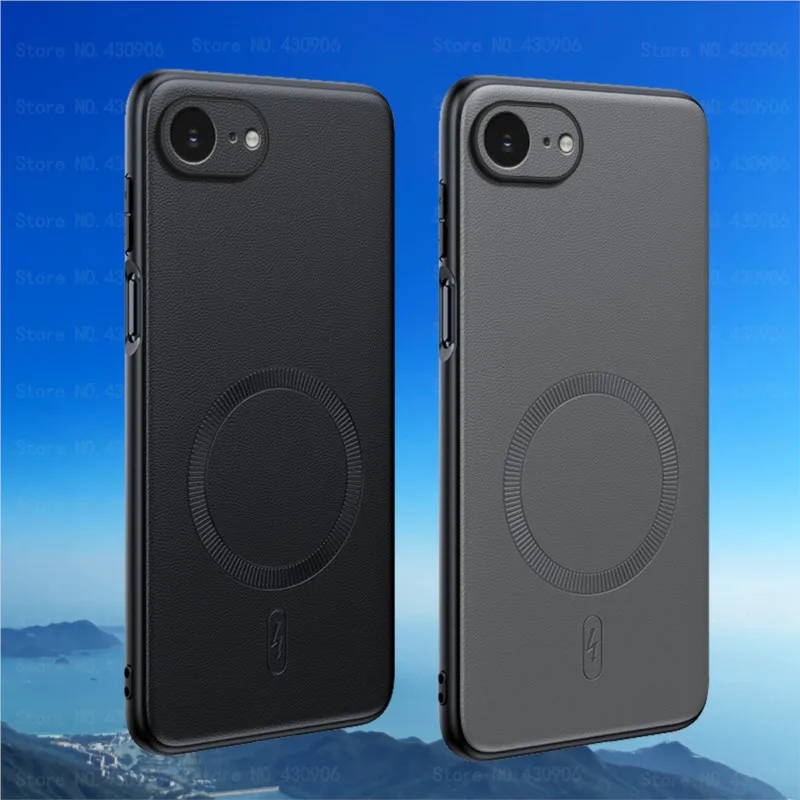 For iPhone 17e Case Magnetic Leather Shield Cover For iPhone 17e 16e Anti-Fingerprint Non-Slip PC+TPU