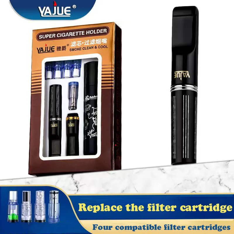 

3-in-1 Cigarette Filter Holder I Dual-Layer Washable Design for Slim/Medium/King Size | 18 Replaceable Cores & Cleaning Kit