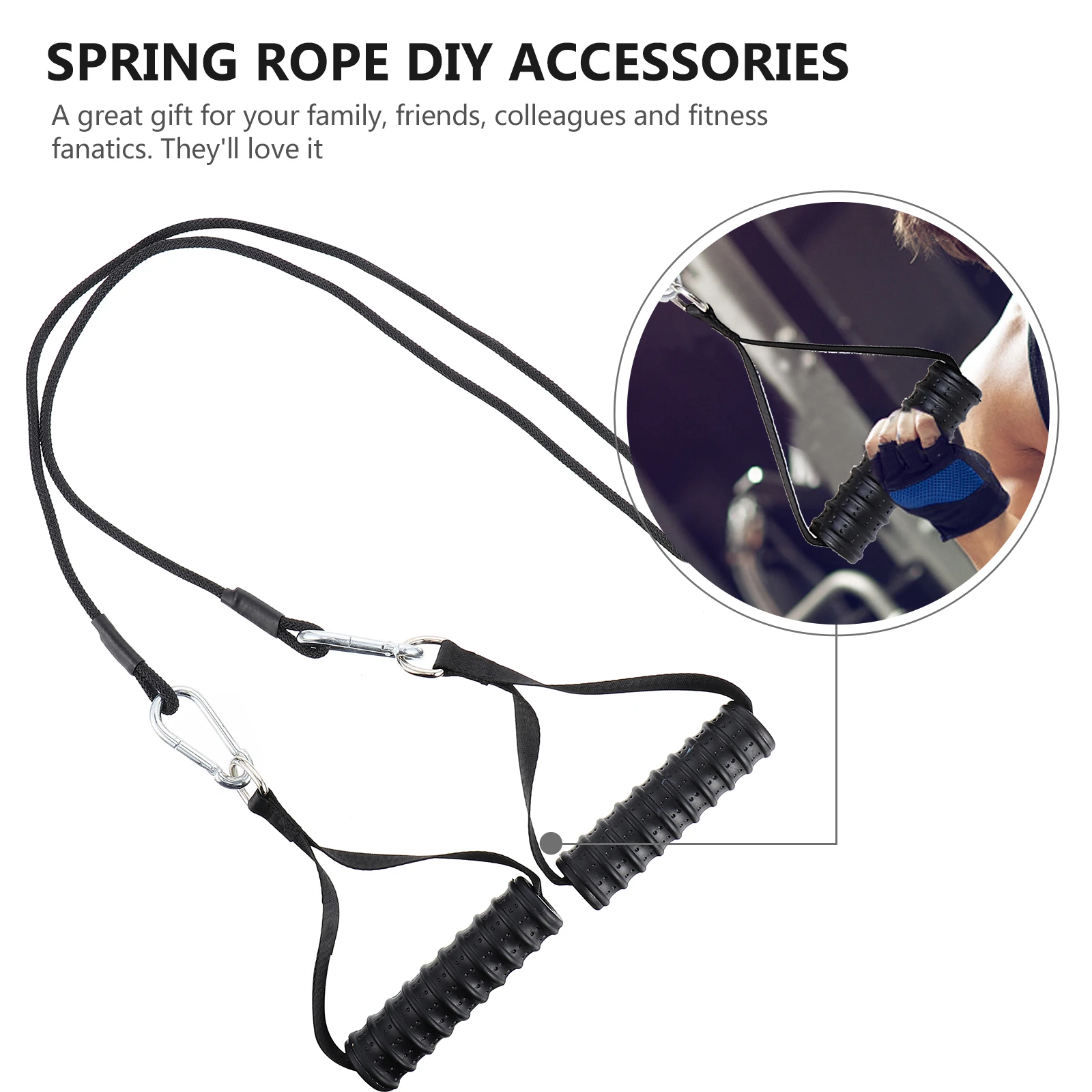

Muscle Trainer Exercise Pull Rope Biceps Tricep Pulldown Home Fitness Pulley Cable System Eva Resistance Training Yoga Sports
