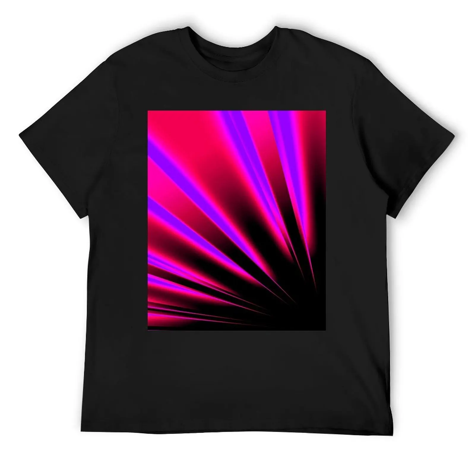 

Neon Rays of Light Glow Pink Purple Red T-Shirt sports fans plus size tops kawaii clothes street wear t shirt for men