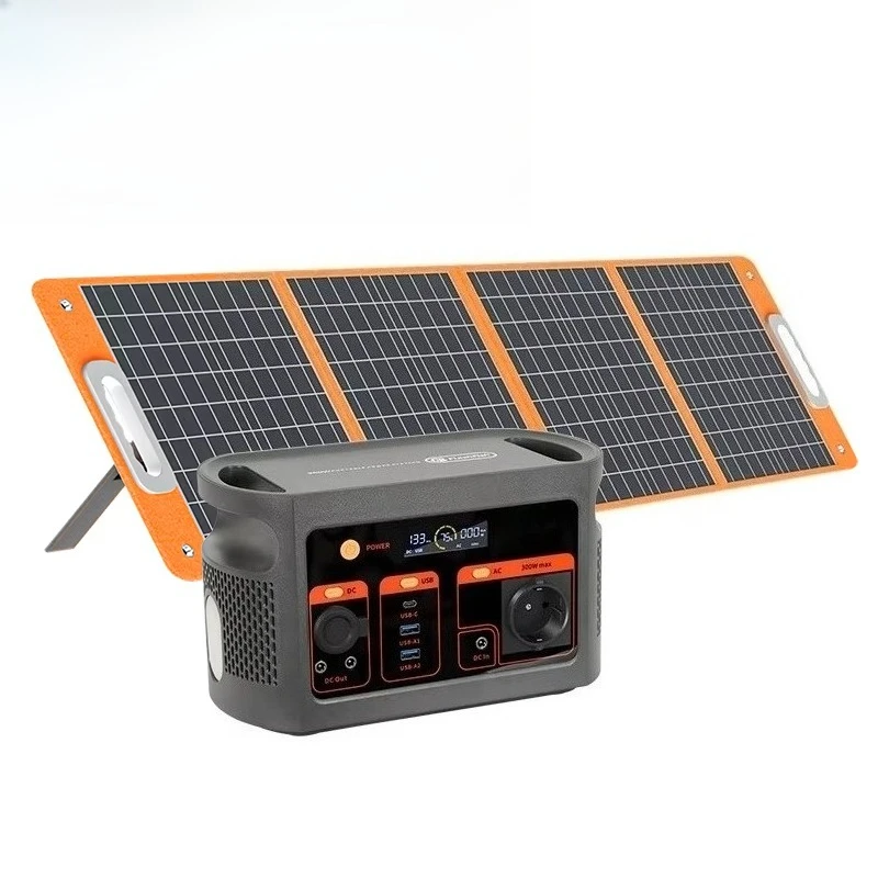 

Солнечный генератор 300 Вт с чистой синусоидальной волной, LiFePO4 аккумулятор для кемпинга, домашнего энергоснабжения, портативная электростанция с питанием AC/DC для использования на улице.