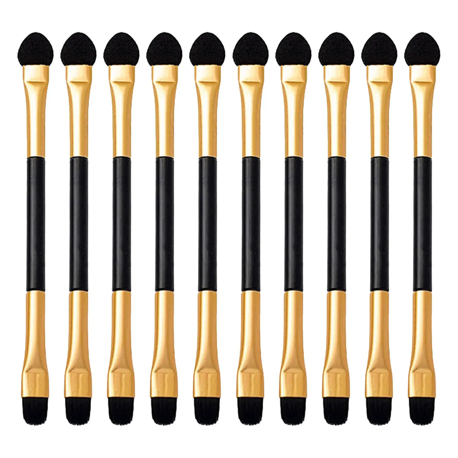 50Pcs Double Head Eyeshadow Brush Soft Bristle Dual Ended Compact Shader Blending Professional Eye Brush Eyes Brushes
