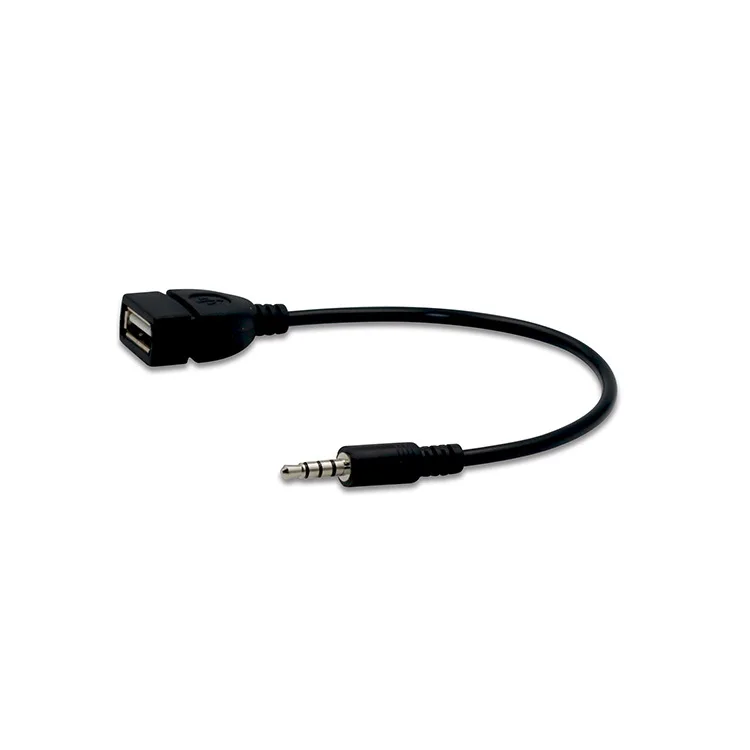 5Pcs Car AUX Audio Cable, 3.5mm to USB OTG Adapter Cable for Phone, USB Flash Drive, Car Audio Player