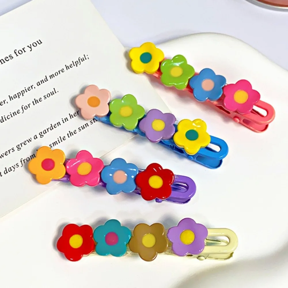 

Cute Colorful Flowers Hair Clips for Women Girls Sweet Floral Barrettes Side Hairpins Fashion Hair Accessories Заколки Для Волос