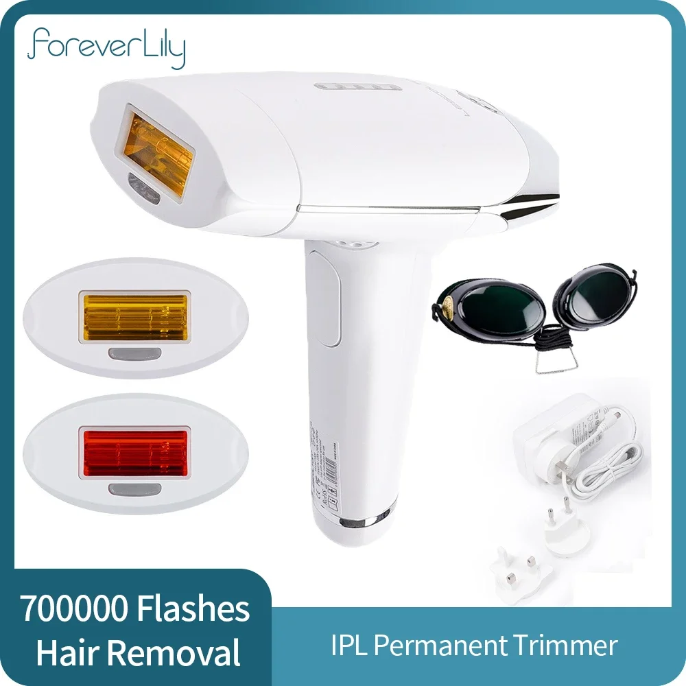 

Professional Permanent Laser Epilator 700000 Flashes IPL Hair Removal Photo Painless Armpit Hair Remover Pulsed Light Machine