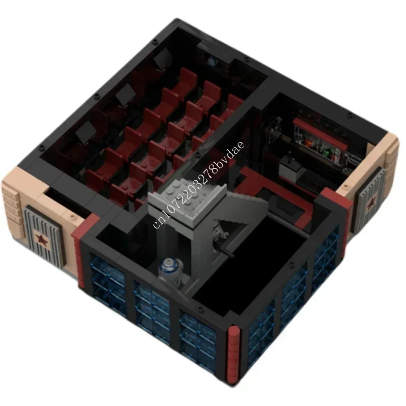 2569 pçs personalizado moc modular moderno cinema teatro vista de rua blocos de construção tijolos crianças brinquedos aniversário presentes natal