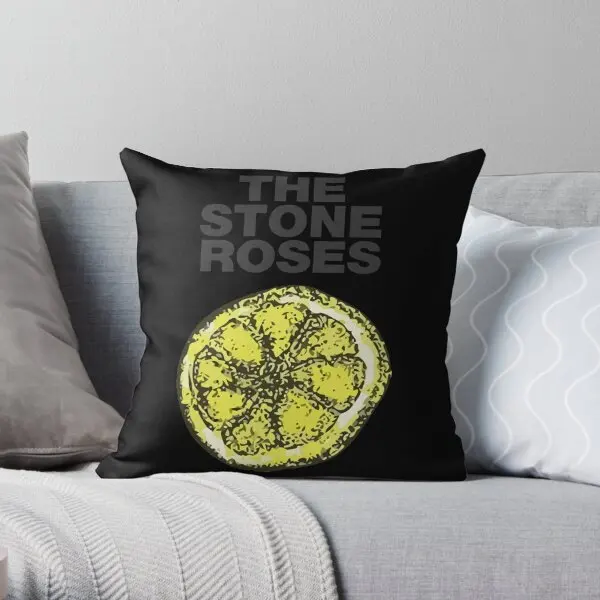 Stone Roses Merch The Stone Roses Lemon  Printing Throw Pillow Cover Bedroom Decor Wedding Fashion Pillows not include One Side