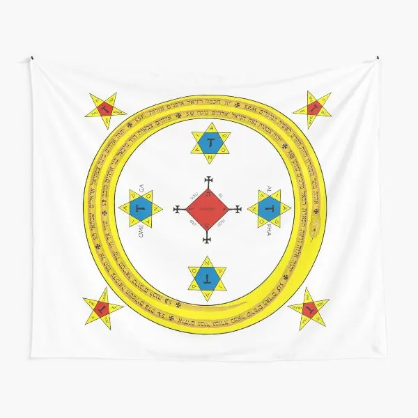 Goetia Circle Mathers Crowley Versio  Tapestry Printed Yoga Bedroom Mat Colored Bedspread Blanket Home Room Wall Living