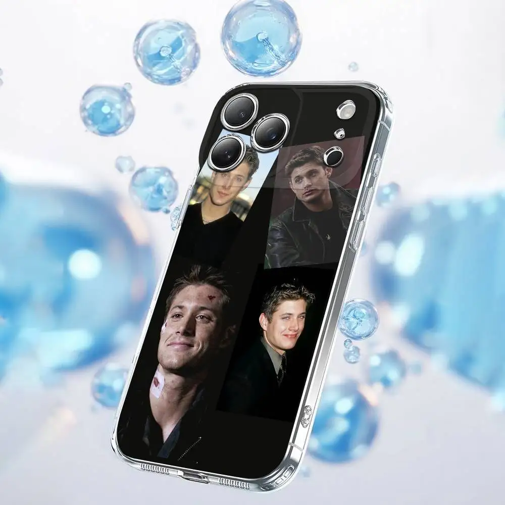 حافظة هاتف الممثل J-Jensen Ackles لهاتف iPhone 17,16,15,14,13,12,11,Plus,Pro,Max,Plus,E,Air,غطاء شفاف صغير