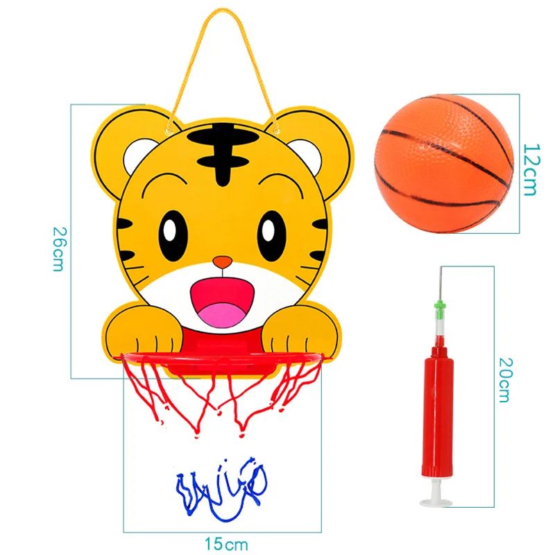 12CM Kids Basketbal Stands Cartoon Dieren Vorm Opknoping Schieten Mand Indoor Sport Games Speelgoed Creatief Kinderspeelgoed