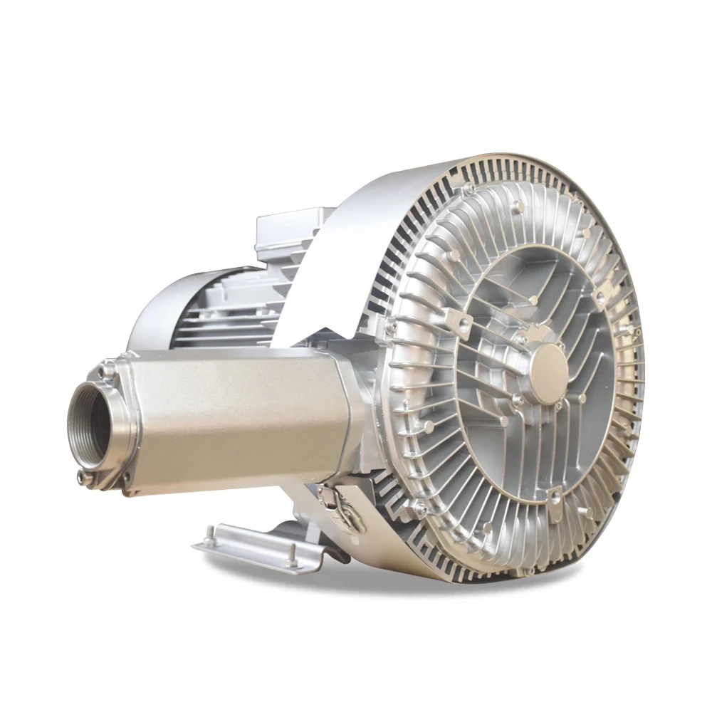 Dongguan Manufacturer High Quality High Pressure 3 Phase Double Stage Industrial Electric Fan Ring Blower