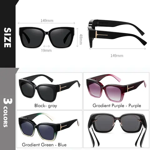 Vozapow Polariserade Cykelglasögon UV400 Skydd Över Solglasögon För Fiske Körning Vandringsglasögon Cykel Cykelglasögon 10 best sales CVS solglasögon över glasögon - №4