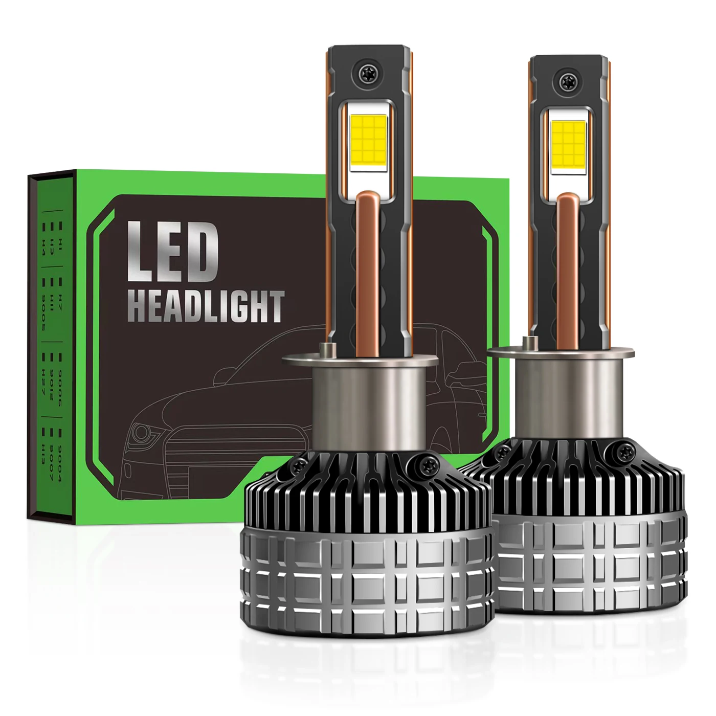 

2Pcs H7 H11 LED CANBUS H8 H1 H3 9005 HB3 9006 HB4 H8 H9 LED Headlights 300W High Power 6500K Car Headlamp Buld 12V 24V