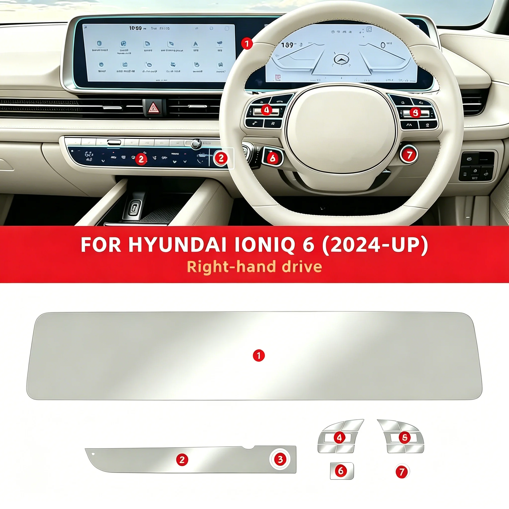 현대 아이오닉 6 2024-2026용 TPU 인테리어 - Car Accessories Quirky 리뷰 및 가격