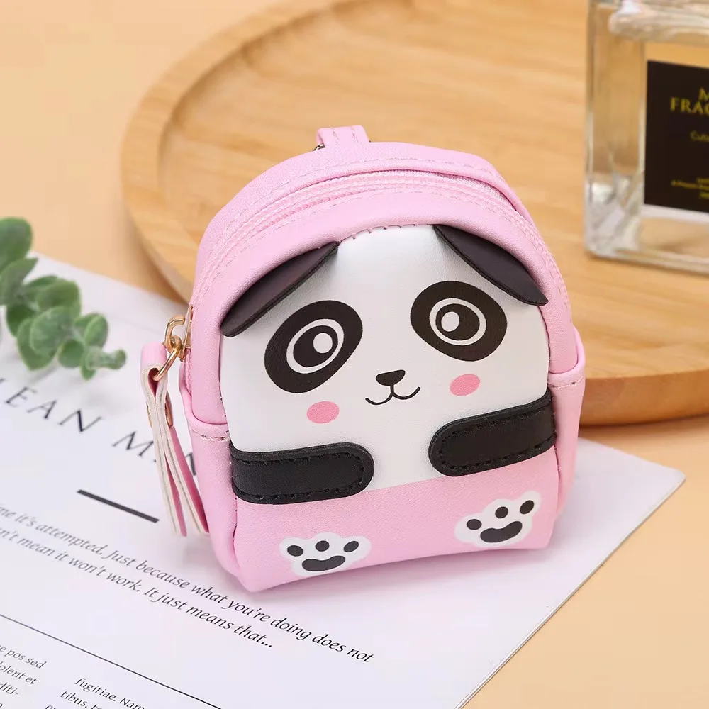 Baby Fashion Bag Clip Panda Cartoon Print Cute Kids Wallet Creative Short Wallet Mini Coin Bag