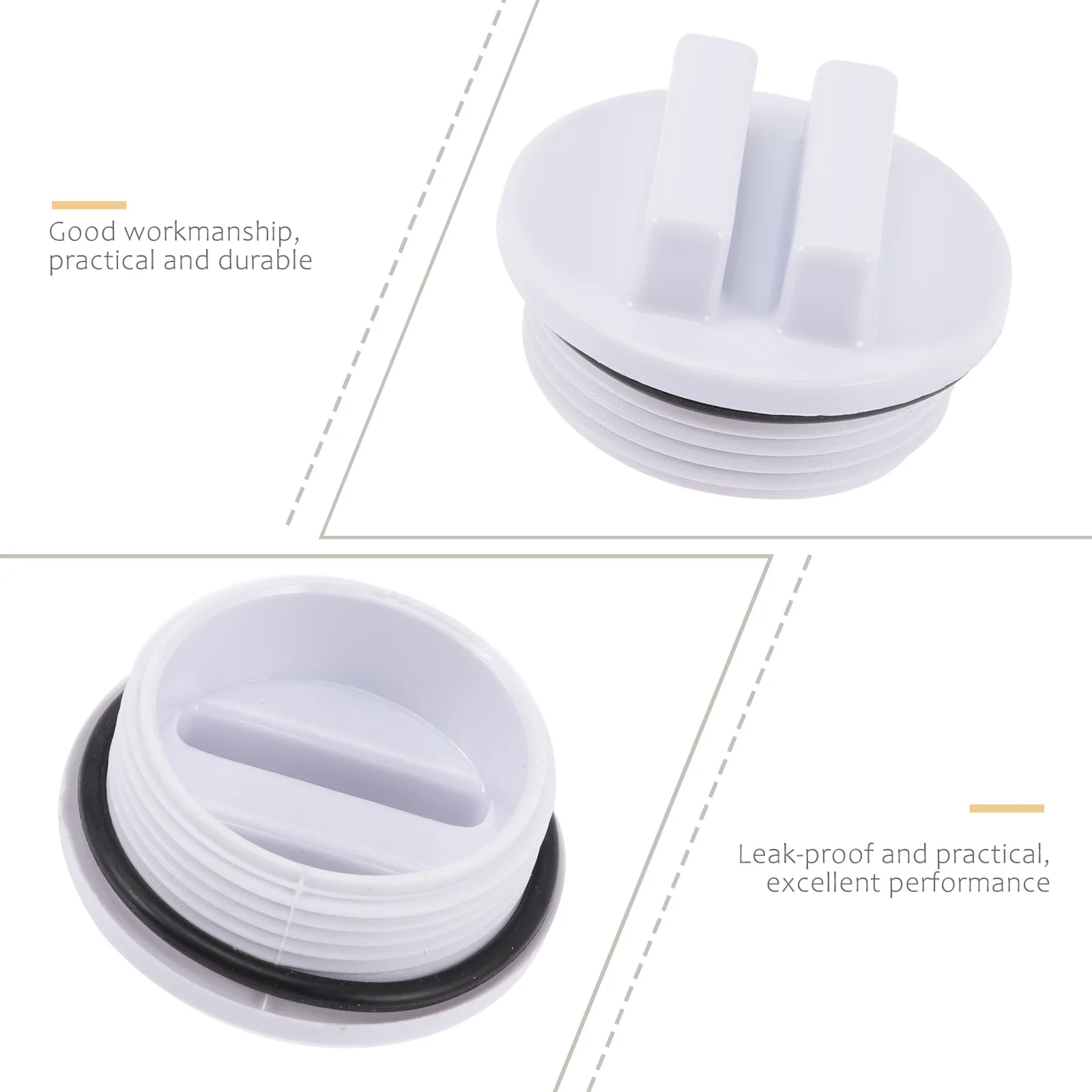 

6pcs Threaded Return Drain Plug Winterizing Stopper Leak Proof Durable Easy Install Stable Firm Sturdy Design
