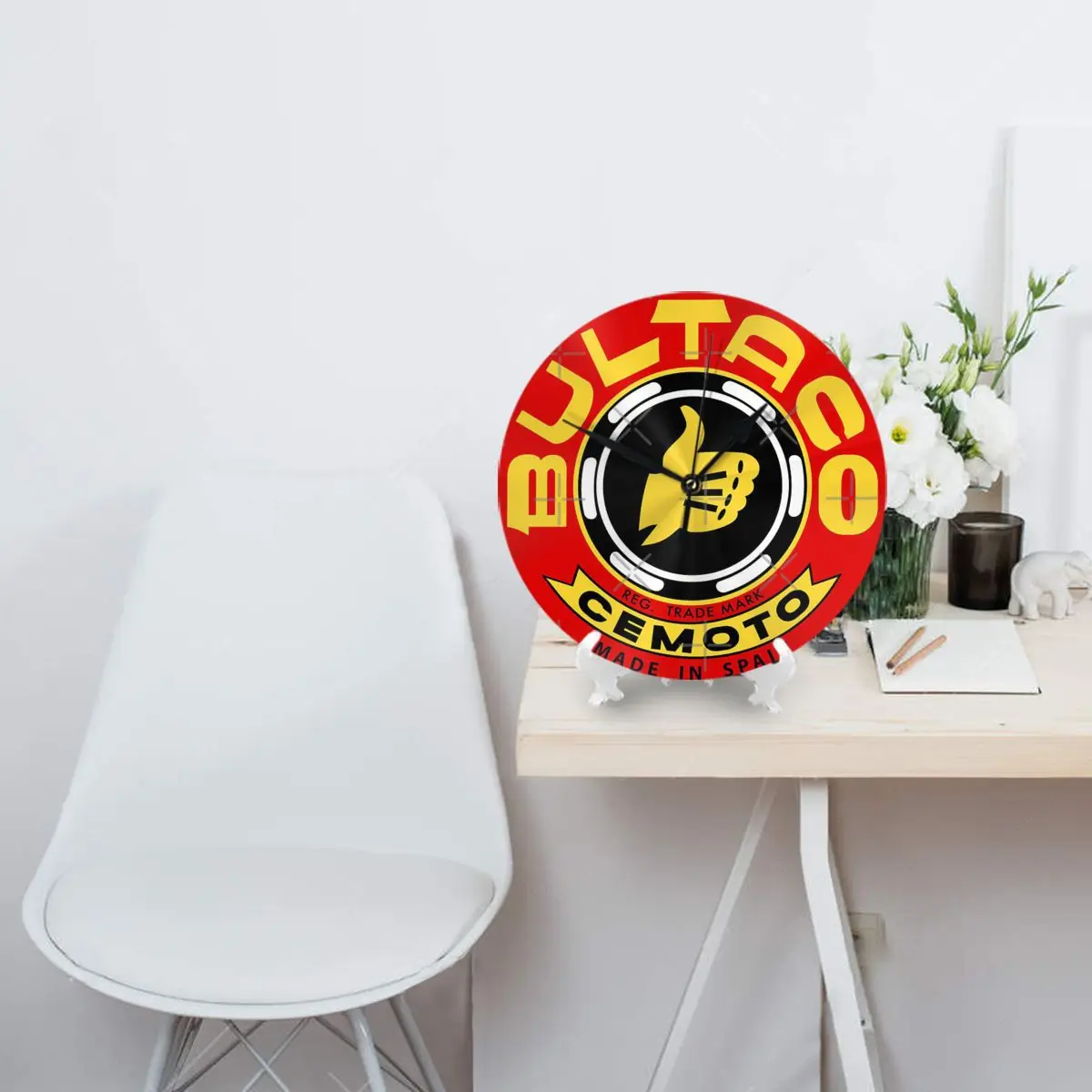 Bultaco Cemoto YELLOW Wall Clock Room Decoration Clock Must-have Ornament Round