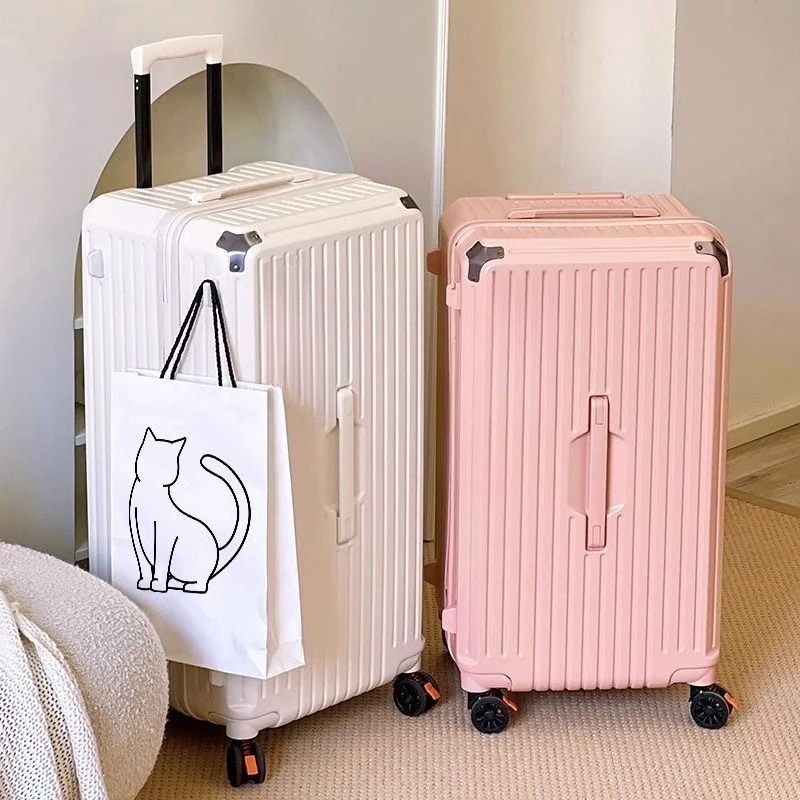 Large capacity aluminum frame luggage, oversized travel suitcase, overseas suitcase, trolley suitcase, multi-functional lockbox