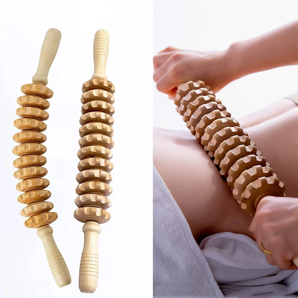 

Wood Roller for Stomach Cellulite Wooden Massage Tools for Body Shaping Wood Rolling Massage Stick for Muscle Knots Relief