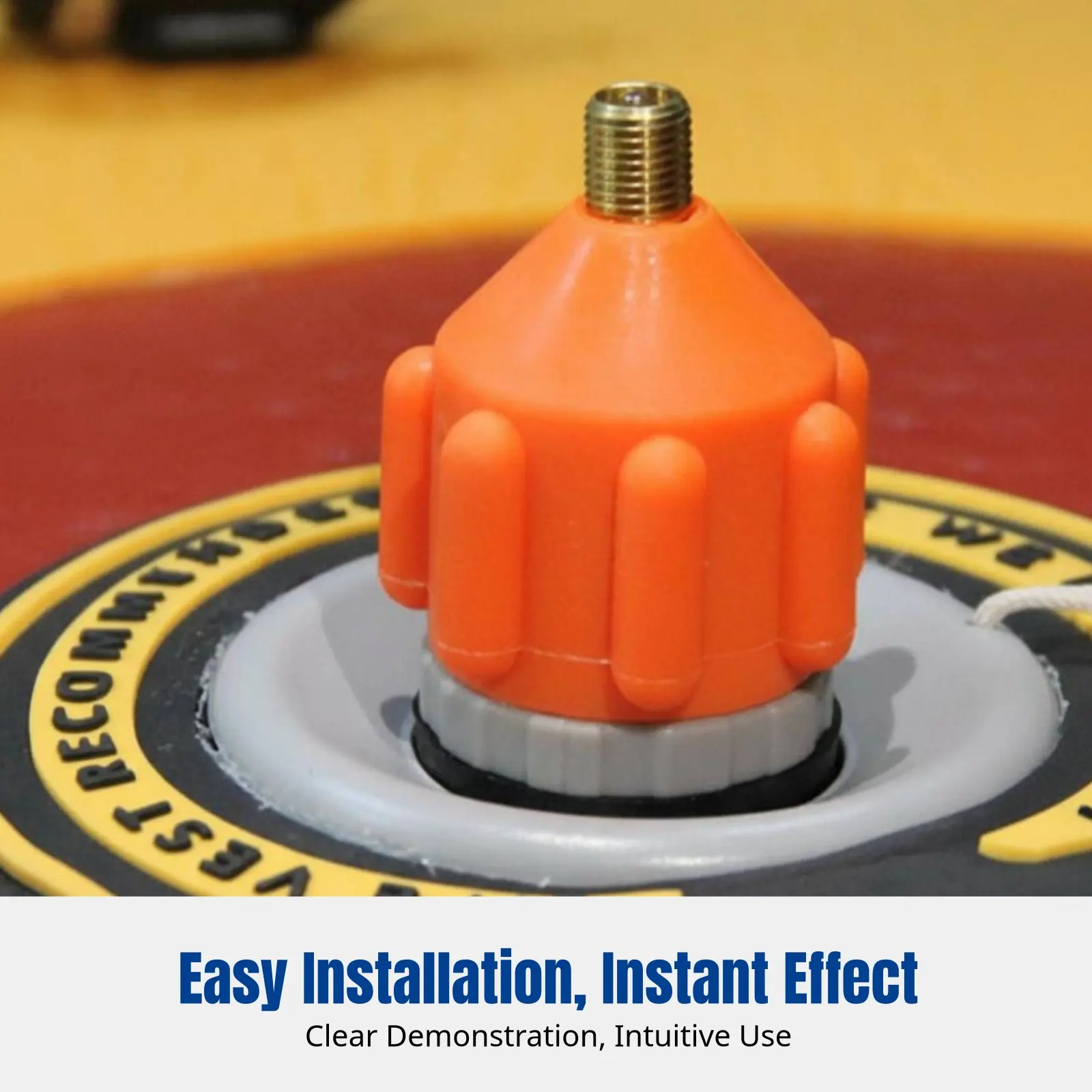 

Stand-Up Paddle Board Inflatable Canoe Kayak Air Valve Converter, Lightweight, Orange Black
