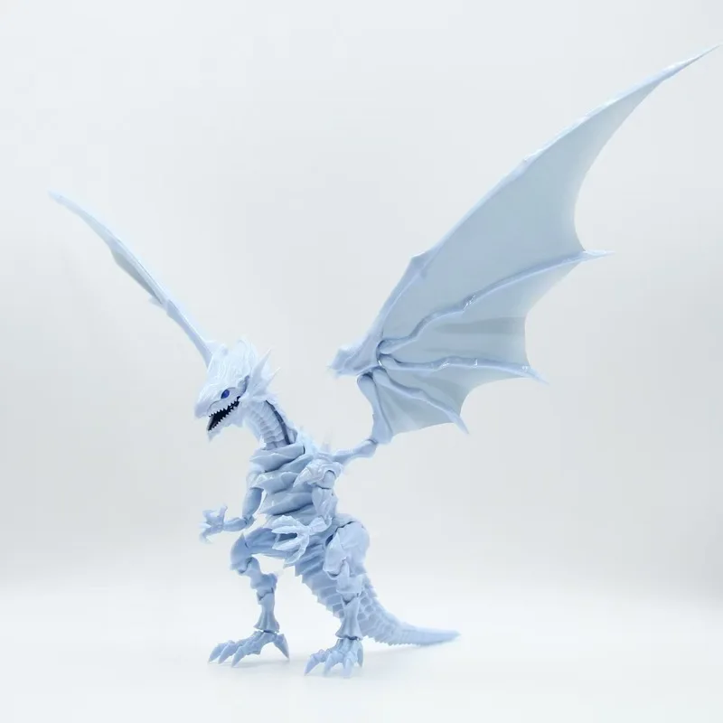 Blue-Eyes White Dragon Transparent Support Assembly Model Yo-Gi-Oh Mecha Figure Toy Collectible Adult Building Kit Action Figure
