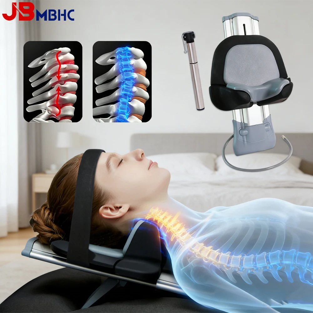 Appareil de traction et de soutien du cou à usage domestique pour la thérapie de décompression vertébrale afin de soulager les nerfs compressés et l'inconfort cervical