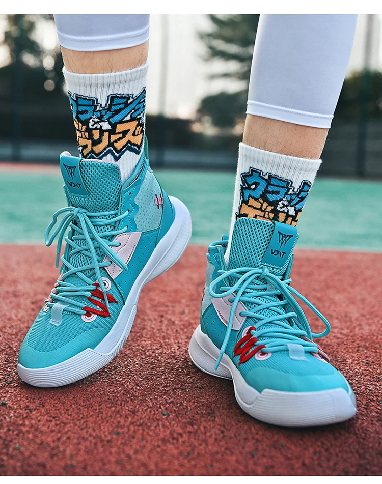 

Men's Basketball Trainers High-top, Breathable, Cushioned, Shock-absorbing, Ankle Support, Slip-resistant Sports Shoes