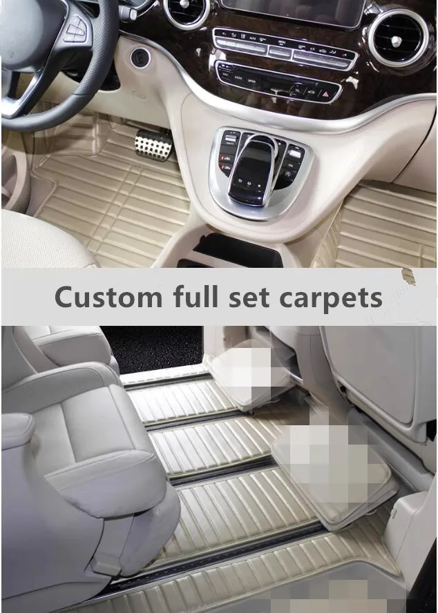 

2025 Hot Custom special car floor mats for Mercedes Benz EQV 300 W447 2025-2018 6 7 8 seats High quality waterproof carpets