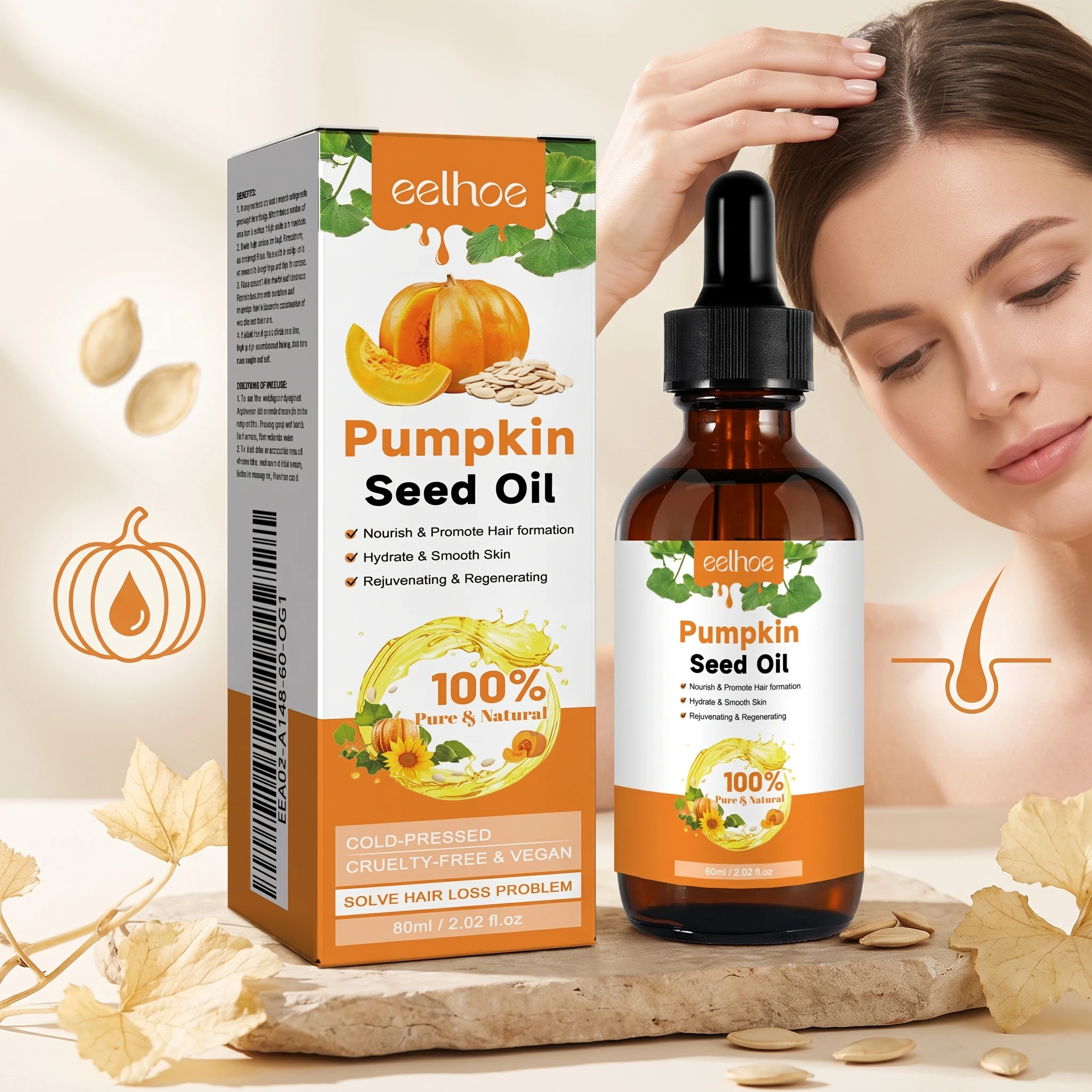 Hair Regrowth Oil Repairs Dryness Damaged Hair Nourishing Scalp Enhances Toughness Increases Thickness Hair Root Care Essential