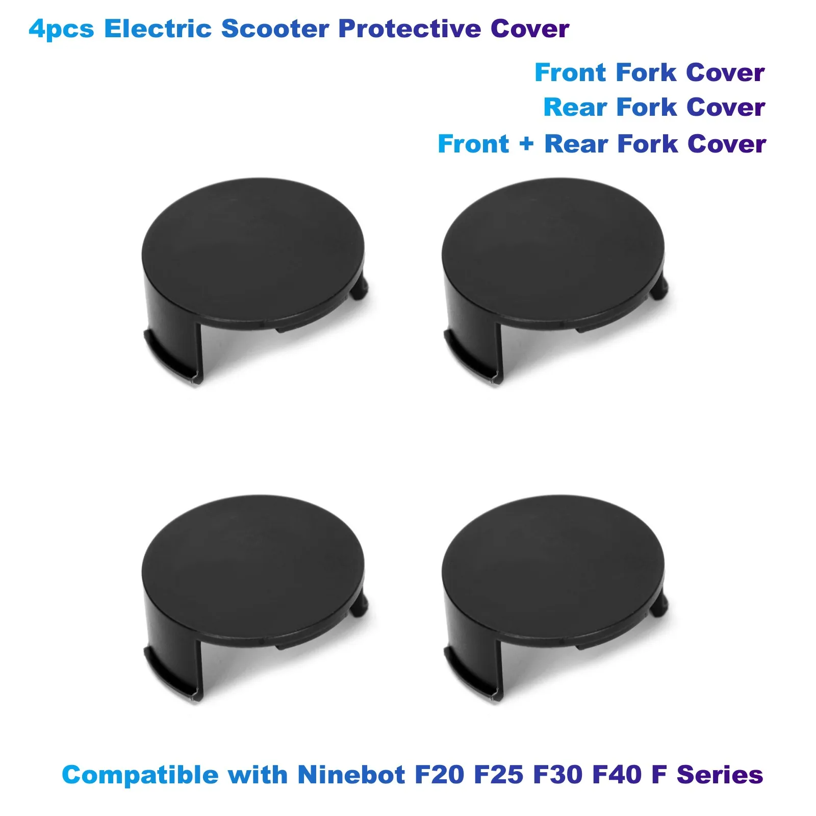 

4pcs Electric Scooter Front/Rear Fork Protective Cover Compatible with Ninebot F20 F25 F30 F40 F Series