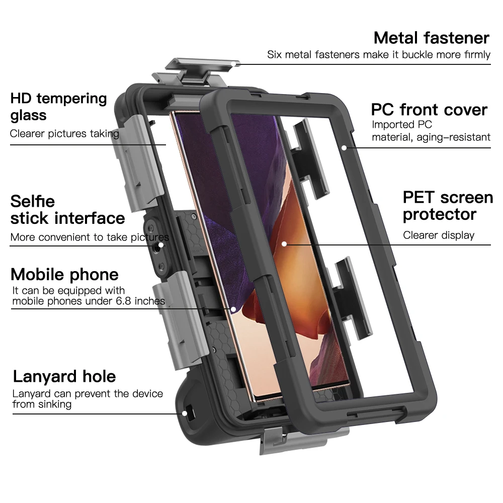 50ft Diving Case For Samsung Galaxy S23 22 S21 S20 Ultra S10E S9 S10 Note 20 10 Plus 9 8 Coque 15M Depth Waterproof Cover Case