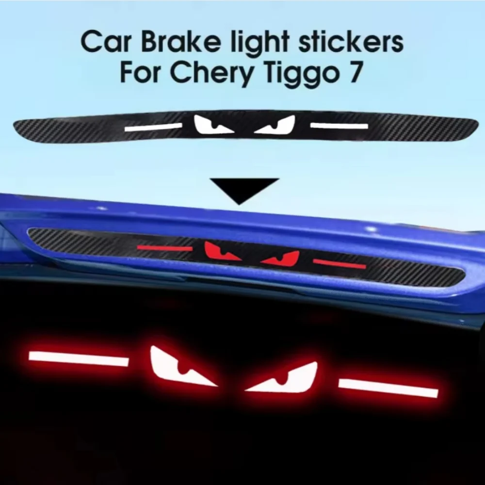 

For Chery Tiggo 7 7Pro Car Sticker Accessories Taillight Brake Lights Lamp Protector Carbon Fiber Covers Styling With Original