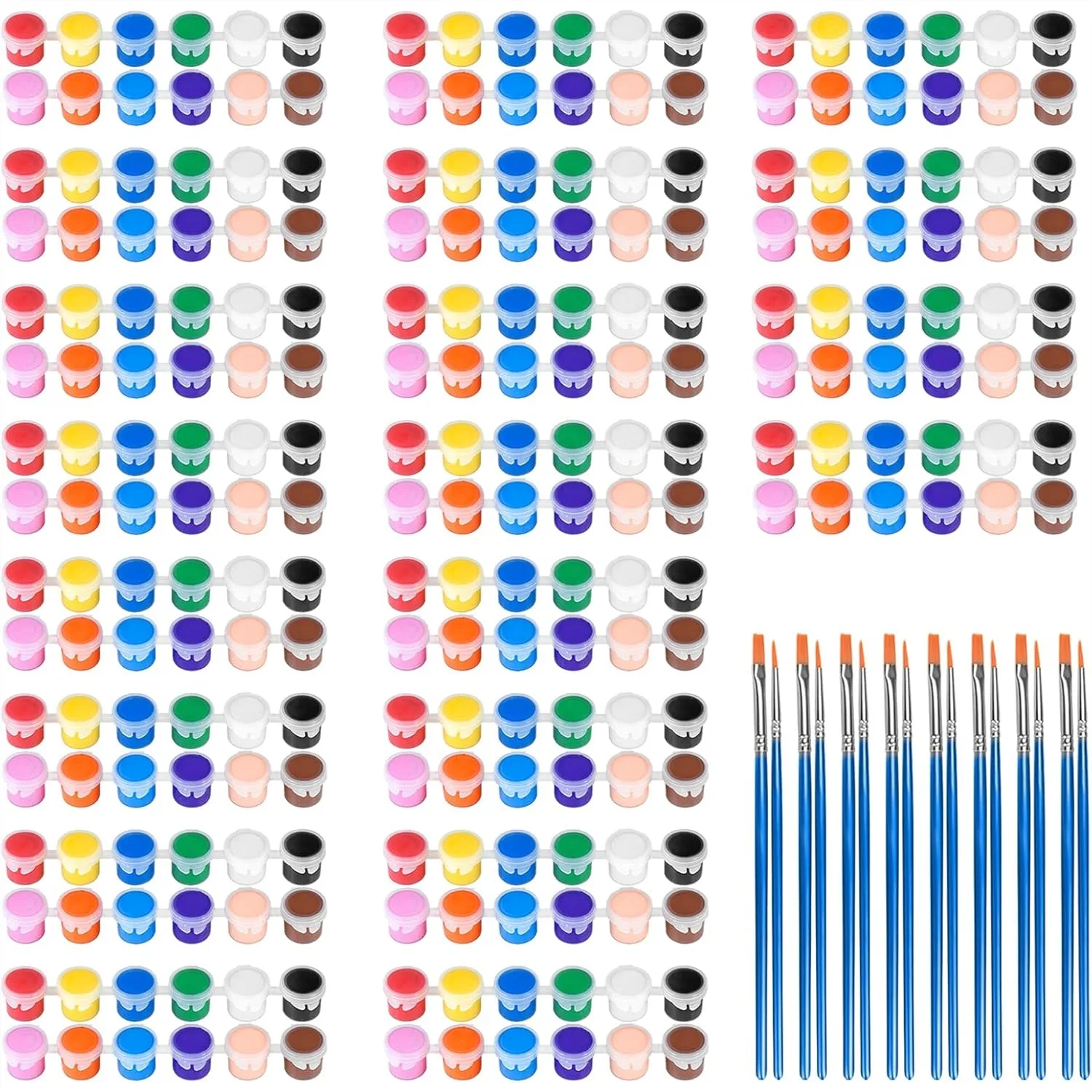 

280 PCS Acrylic Paint Set with 40 Brushes for Kids Adults Craft Painting Kit for Home Classroom Birthday Party Favors
