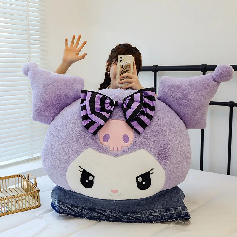 

100cm Oversize Sanrio Plush Kuromi Melody Pillow Cushion Cute Cartoon Doll Sofa Valentine Day Kawaii Girlfriend Birthday Present